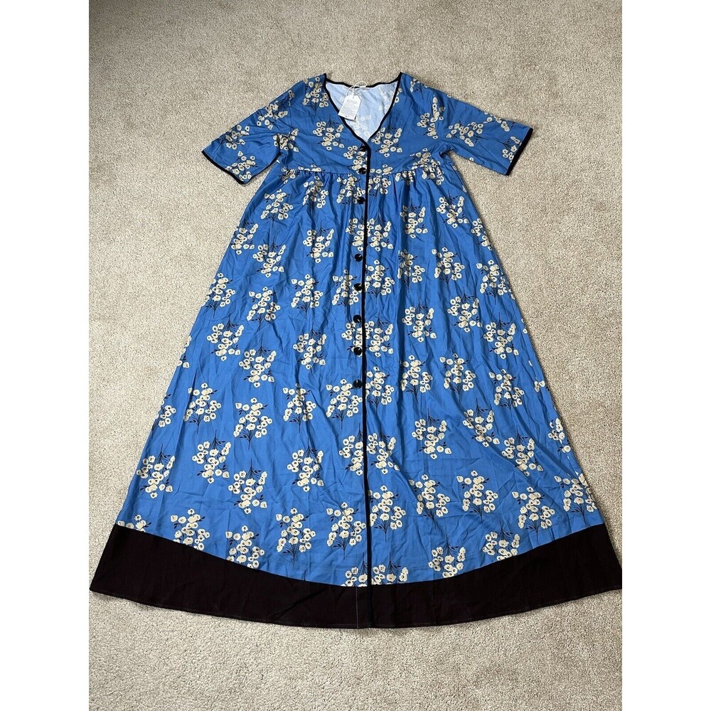 NWT Blue Floral‎ Dress by "Made With Love" Size Small READ